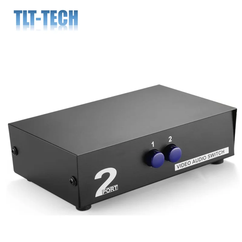 

2 Input 1 Output AV Switch Box Switcher Selector 2 Way Port Stereo RCA Audio and Composite Video Selector Switch Box