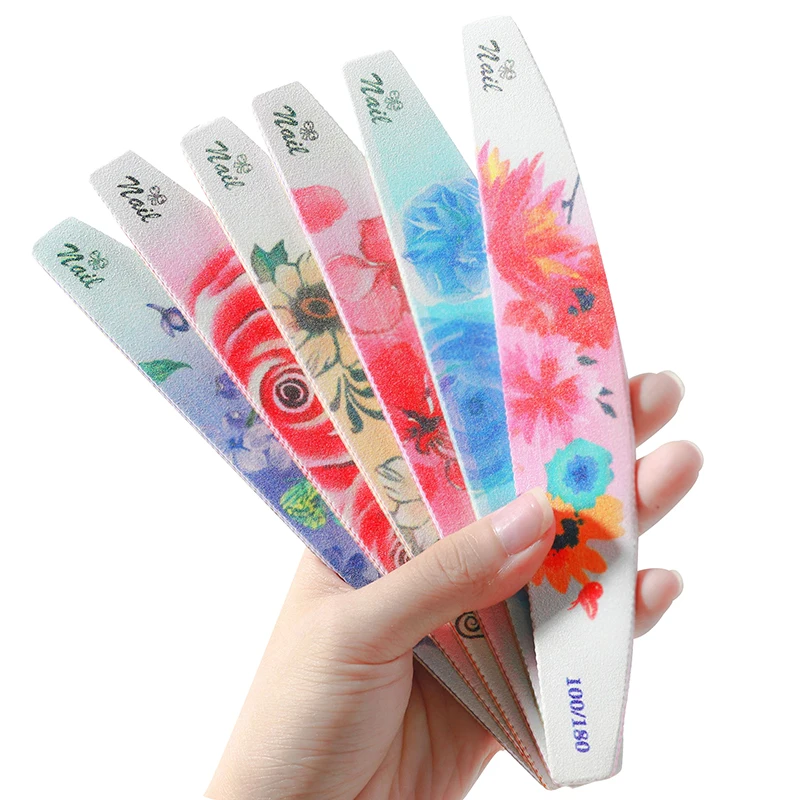 

6 Pcs/Set Christmas Professional Nail File for Art Decoration Fashion Flower Nails Accessories Tool for Manicure