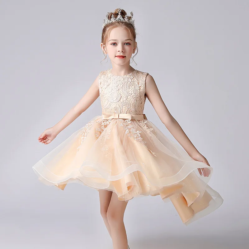 

2021 Летнее Детское платье для девочек, кружевное платье принцессы, нарядное праздвечерние платье для девочек, От 3 до 12 лет