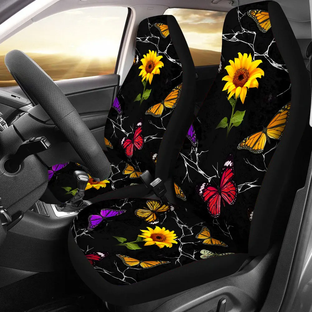 

Cartoon Funny Cat Pattern Car Interior Seat Covers Set for Ladies Car Slip-Resistant Cra Protector Breathable Car Seat Cushions