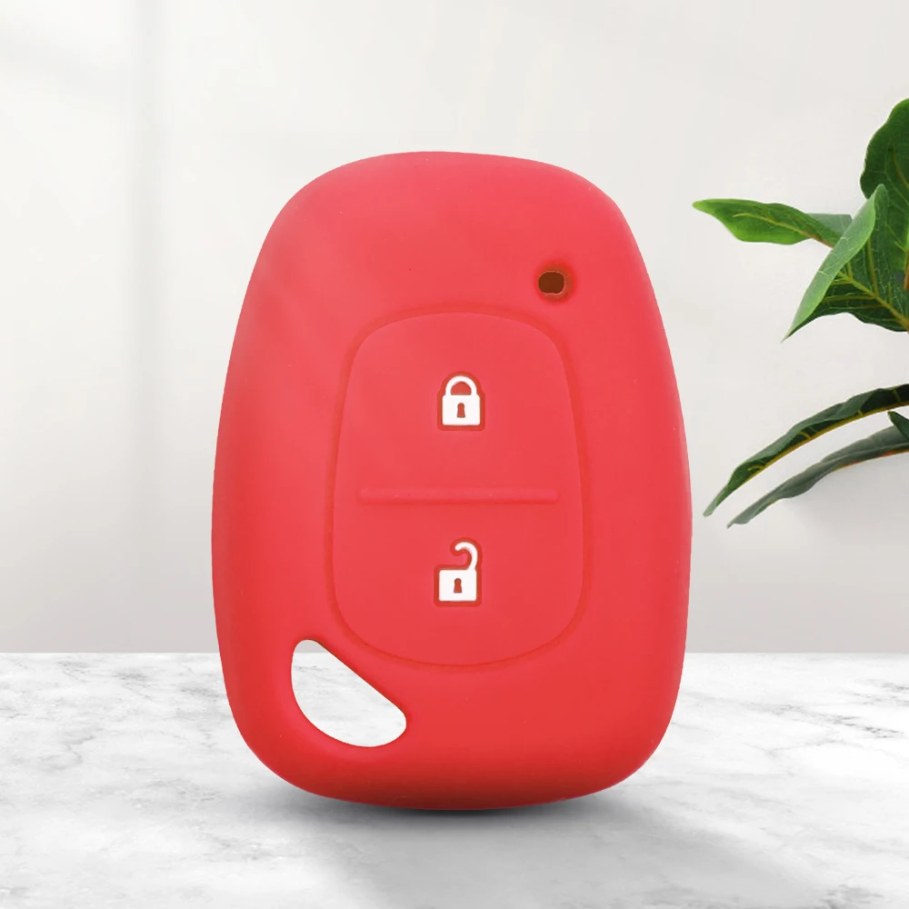 Dandkey 2 кнопки силиконовый дистанционный ключ брелок от машины чехол для Renault Kangoo