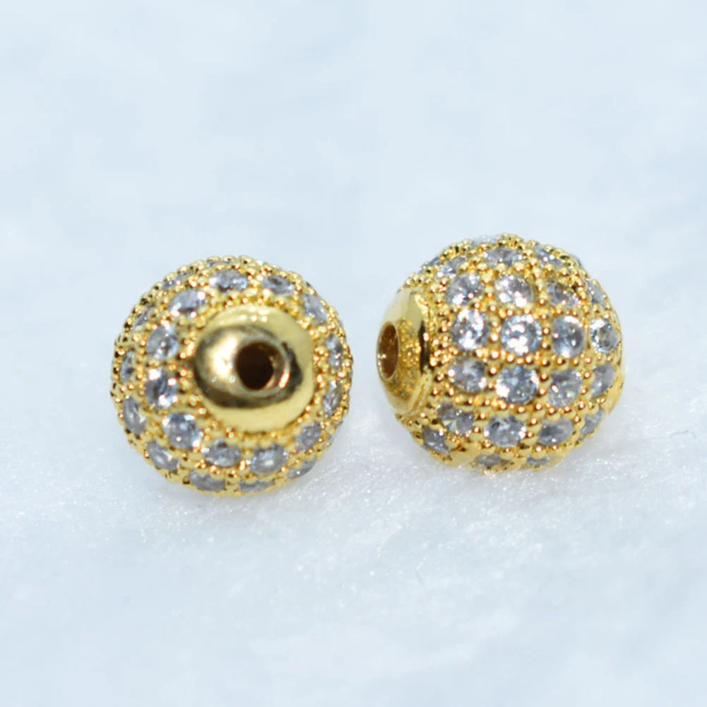 

1 pcs Fashion Zircon Gemstones Pave Round Ball Disco Ball Round Clay Loose beads Bracelet Necklace Jewelry Making DIY Accessory