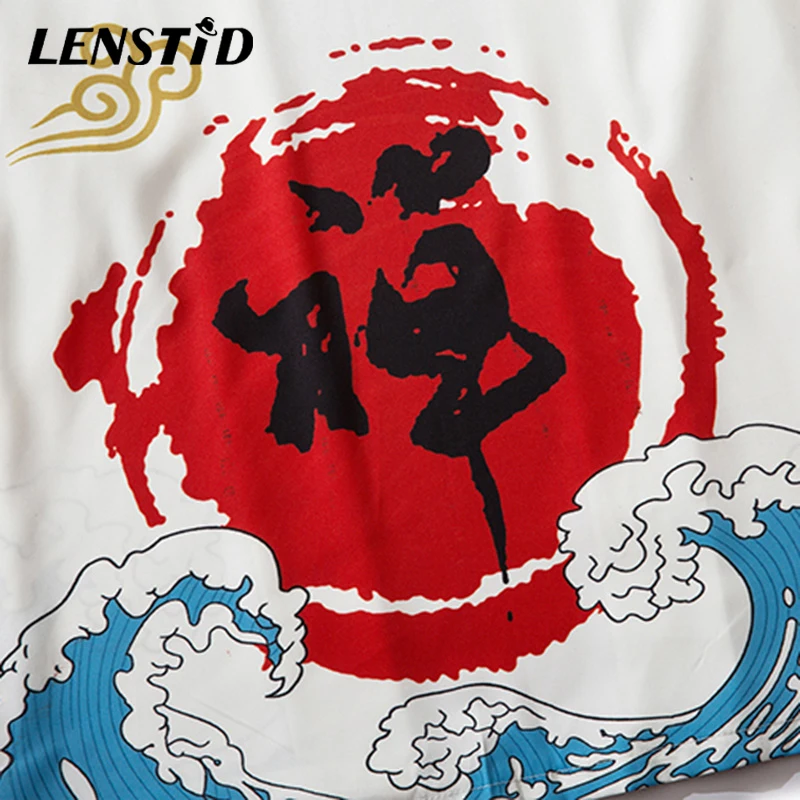 Мужское кимоно в стиле Харадзюку LENSTID китайское буддистское Кани летняя тонкая