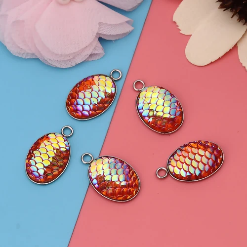 Новые горячие 304 нержавеющая сталь и Русалка из смолы рыбы Дракон весы амулеты