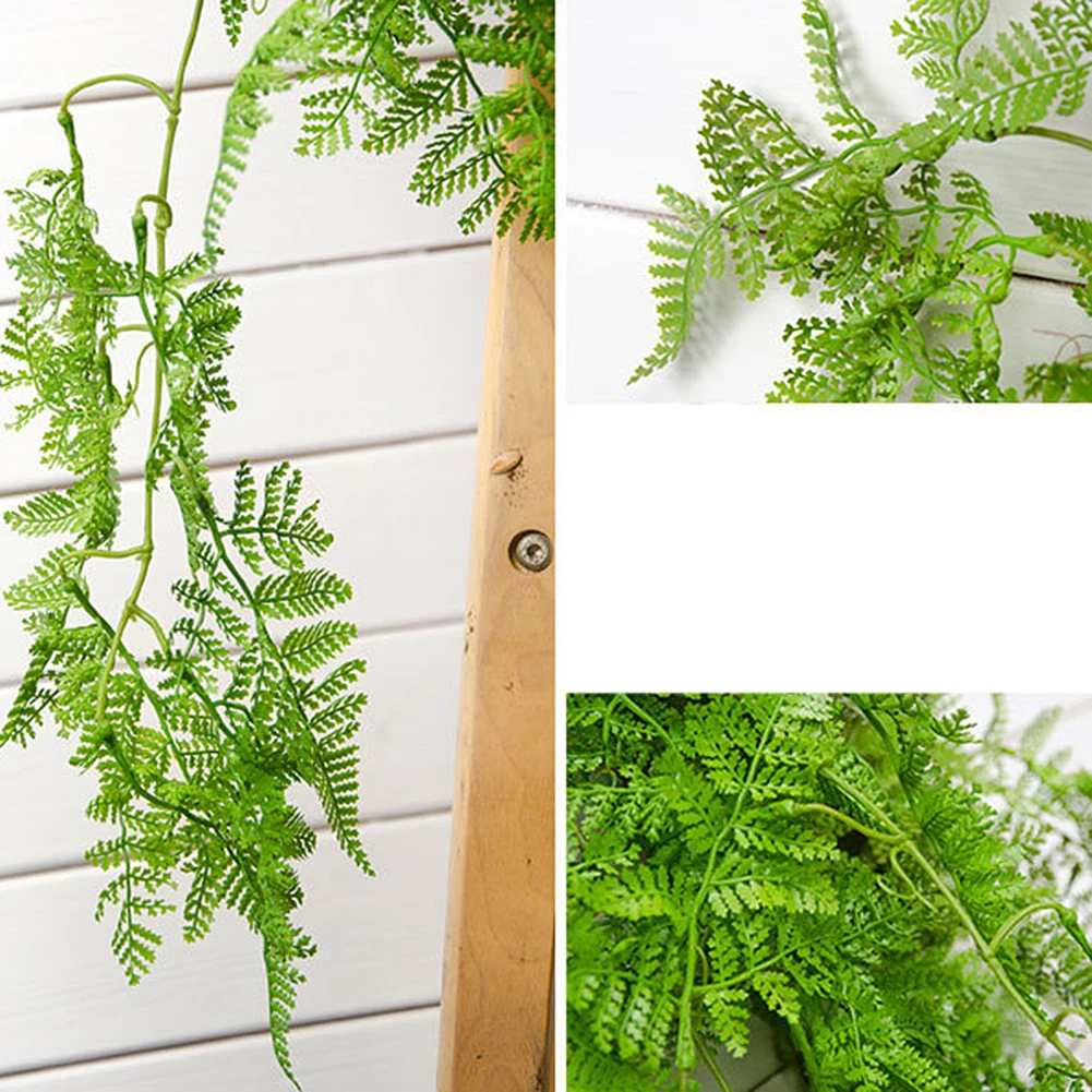 Artificial Plant Fake Leaf Simulation Plastic Window Hanging Decoration Flower Fishtail Pinecone Leaves | Дом и сад