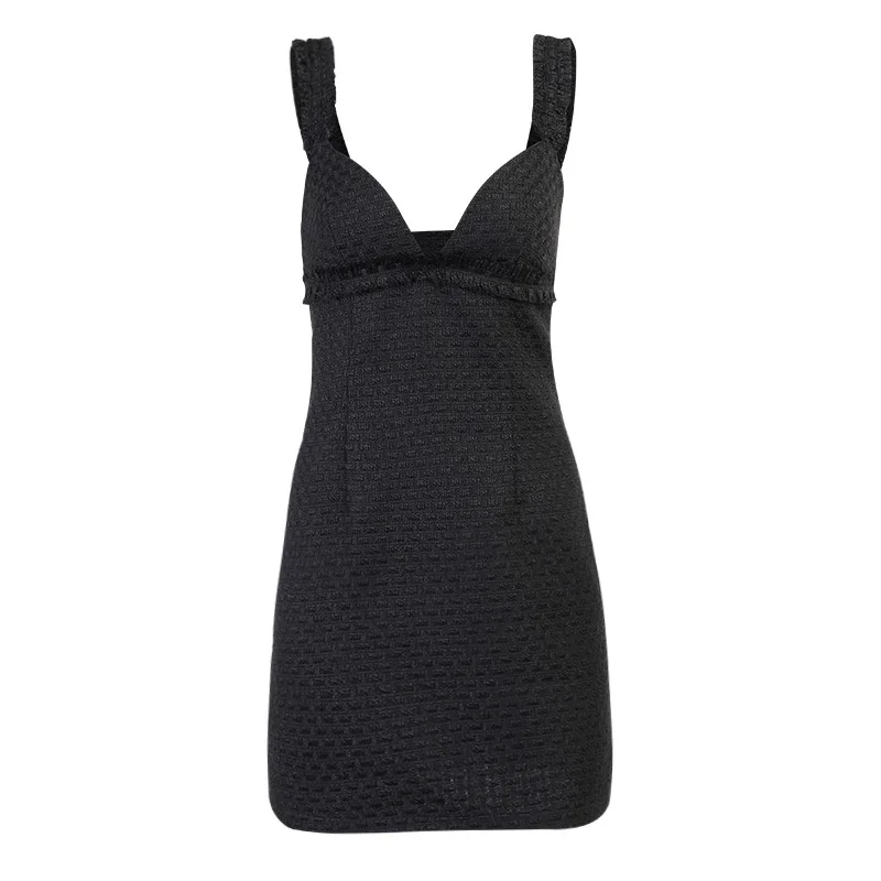 

New V-Neck Sleeveless Mini Dresses Women Sexy Elegant Party Dresses Vintage Fashion Summer 2021 Backless Slim Solid Bodycon Robe