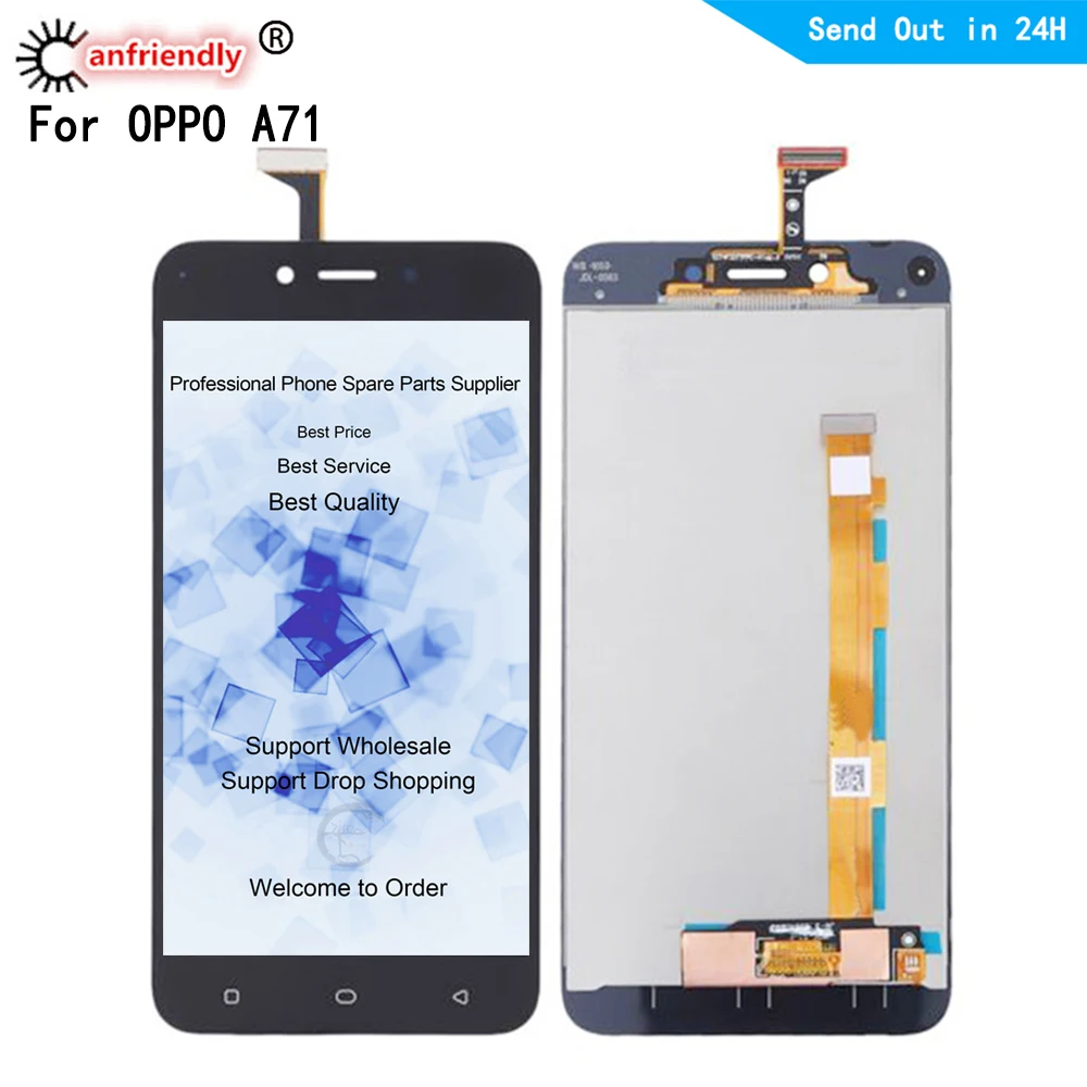 Pantalla LCD de 5,2 pulgadas para OPPO A71, 2017, 2018, CPH1717, CPH1801, panel t&aacute;ctil, montaje de sensor de digitalizador-0