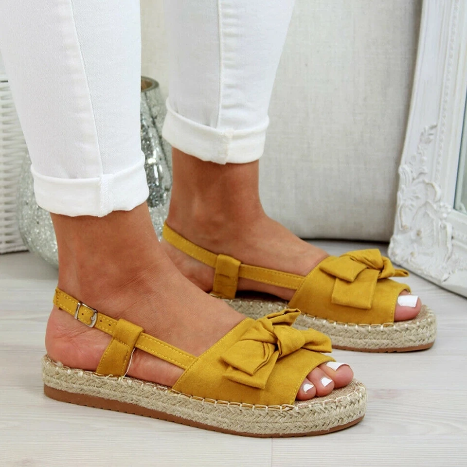 Сандалии женские с бантом-бабочкой Босоножки открытым носком повседневная обувь