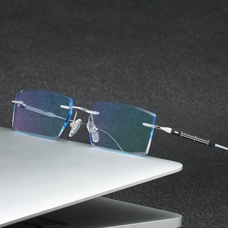 Оправа для очков ZIROSAT Мужская титановая без оправы модная брендовая дизайнерская