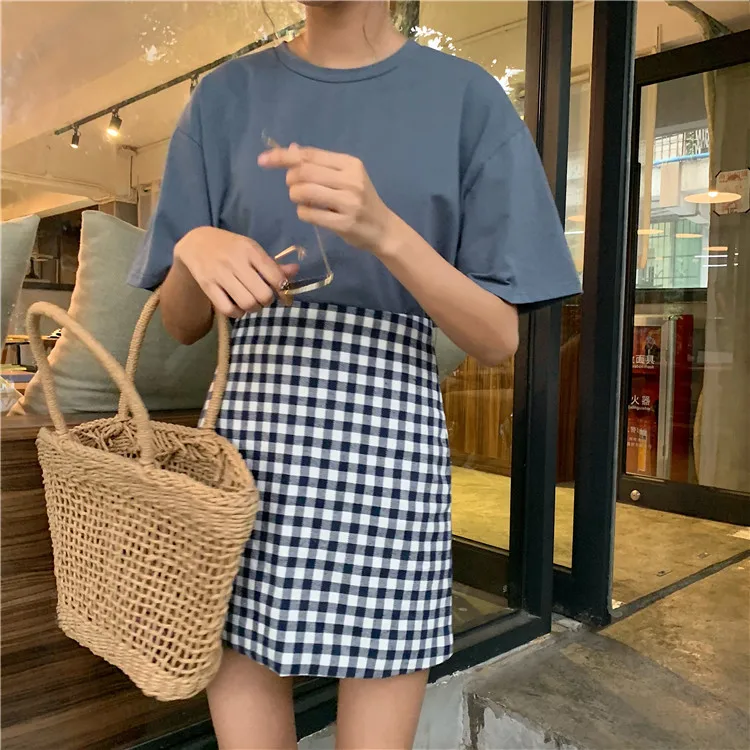 

XZ007 Inner round neck bottoming shirt Spring 2021 new Korean loose short sleeve T-shirt