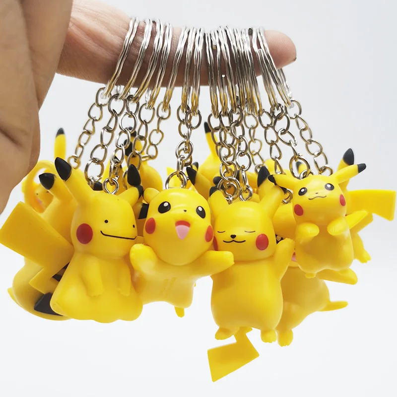 

Original Takara Tomy Pokemon Doll DIY Keychain Bag Pendant Pikachu Action Figure Toys for Kids Christmas Gifts