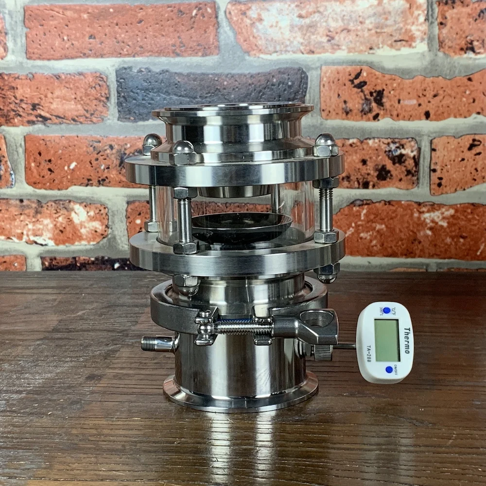 

3" 76mm OD91mm Sight Glass Rectification module , Reflux column , Distillation , Sanitary Steel 304