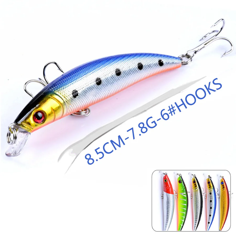 1 шт. воблеры для щуки рыбы лазерная снасть в виде гольяна искусственный джиг 3d