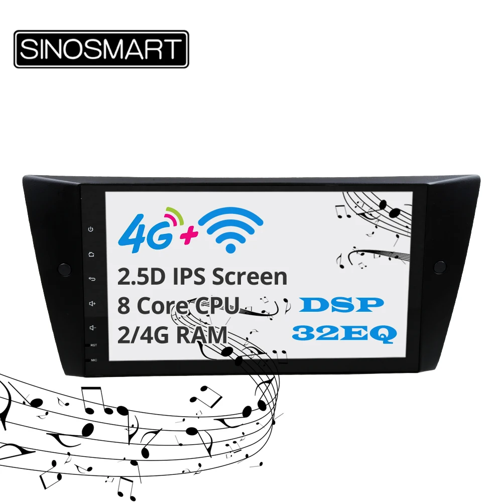 Sinosmart Android 8 1 2Din IPS 2.5D/QLED экран автомобильный gps Мультимедиа Радио навигационный