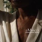 E-Manco 2 шт. многослойная цепочка ожерелье из нержавеющей стали ожерелье Чокеры ожерелья для женщин Подвеска простой стиль женские ювелирные изделия