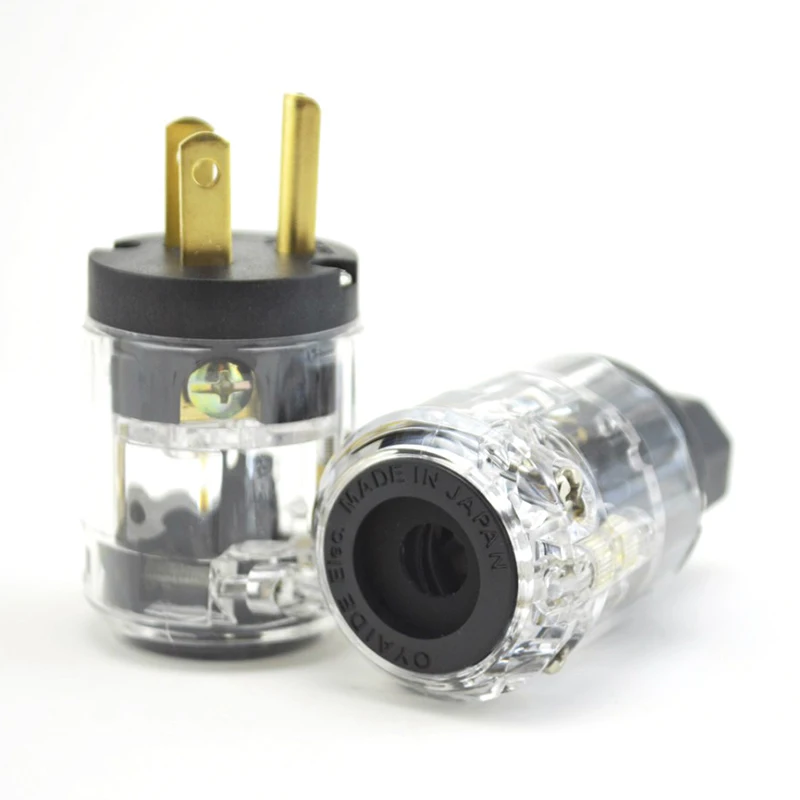 Oyaide c-029 p-029 * us разъем питания позолоченный Аудио IEC Женский Мужской прозрачный hifi