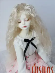 JD022 16 14 13 длинный курчавый bjd кукла, искусственные волосы, размер 6-7 дюймов 7-8 дюймов 8-9 дюймов, мягкие синтетические волосы