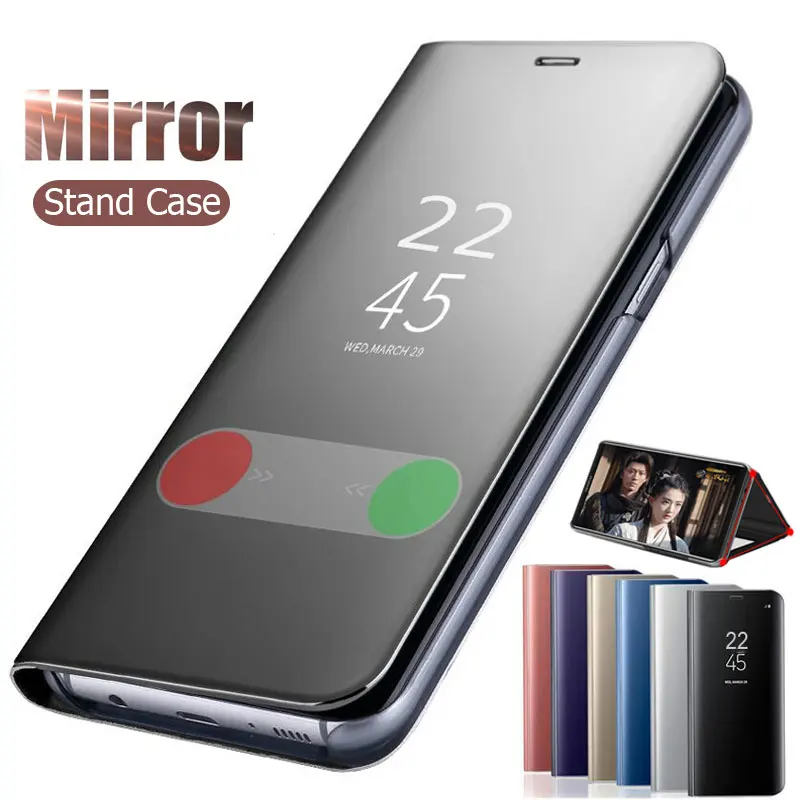 Зеркальный смарт-чехол с откидной крышкой для Motorola G8 Plus G7 G6 One Power G9 E5 Кожаные