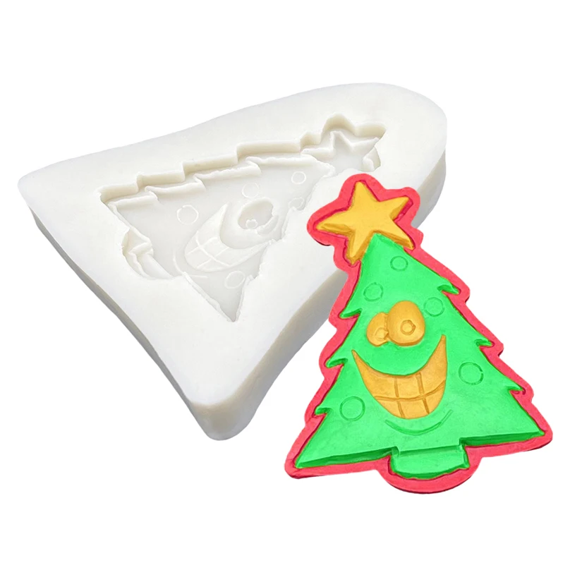 

Christmas Tree Silicone Sugarcraft Mold Resin Tools Cupcake Baking Mould Fondant Cake Decorating Tools