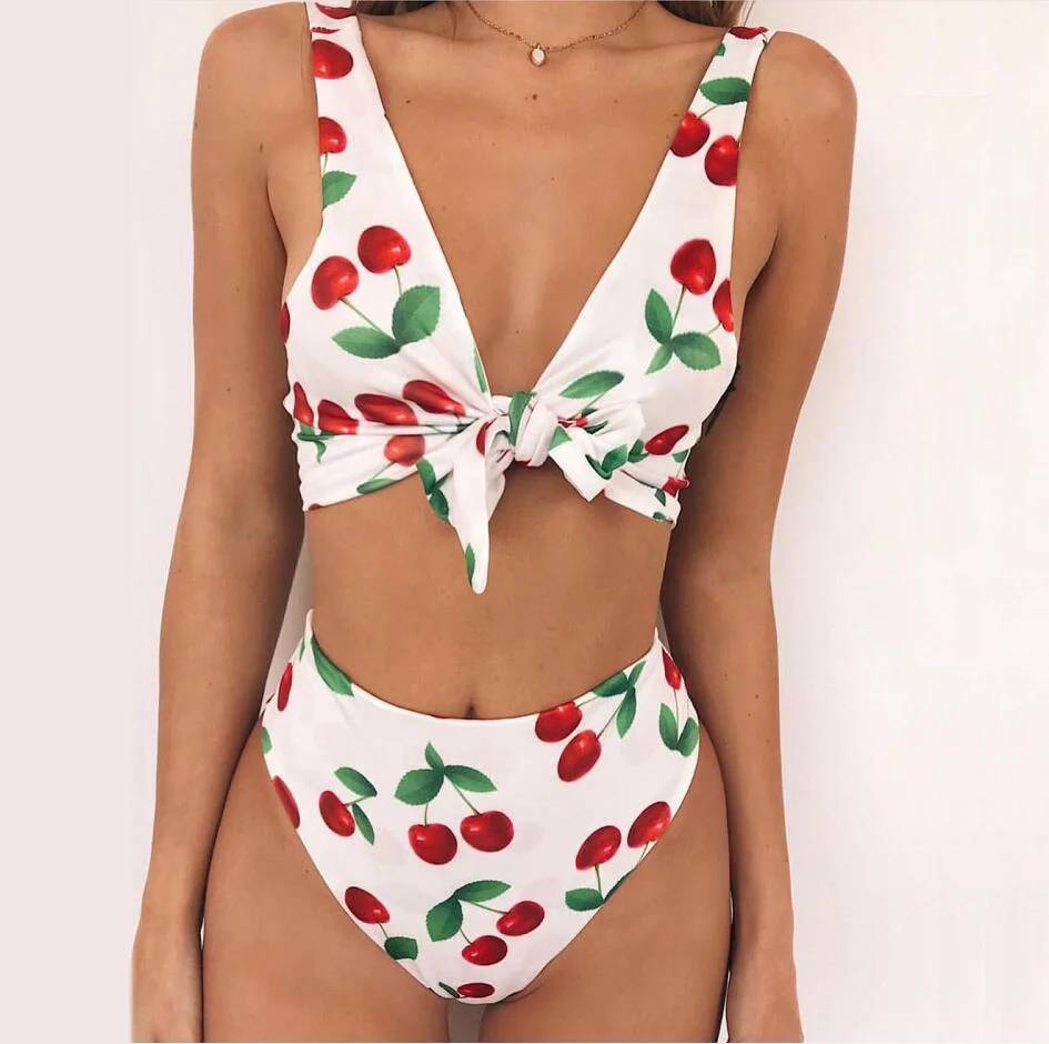

Print Sexy Beach Women 2021 Swimwear Brazilian Bikini Split Bikini Set Mujer