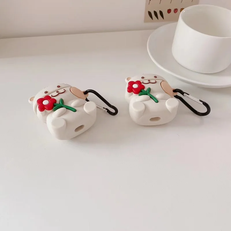 Мягкий силиконовый чехол для наушников Airpods1/2 Pro с 3D рисунком улыбающегося