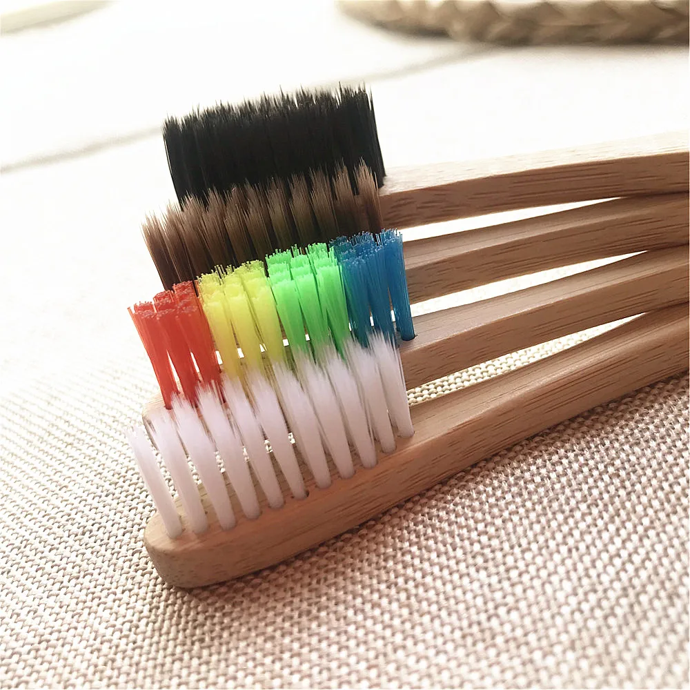 10 шт./компл. окружающую среду с бамбуковым древесным углем Зубная щётка для