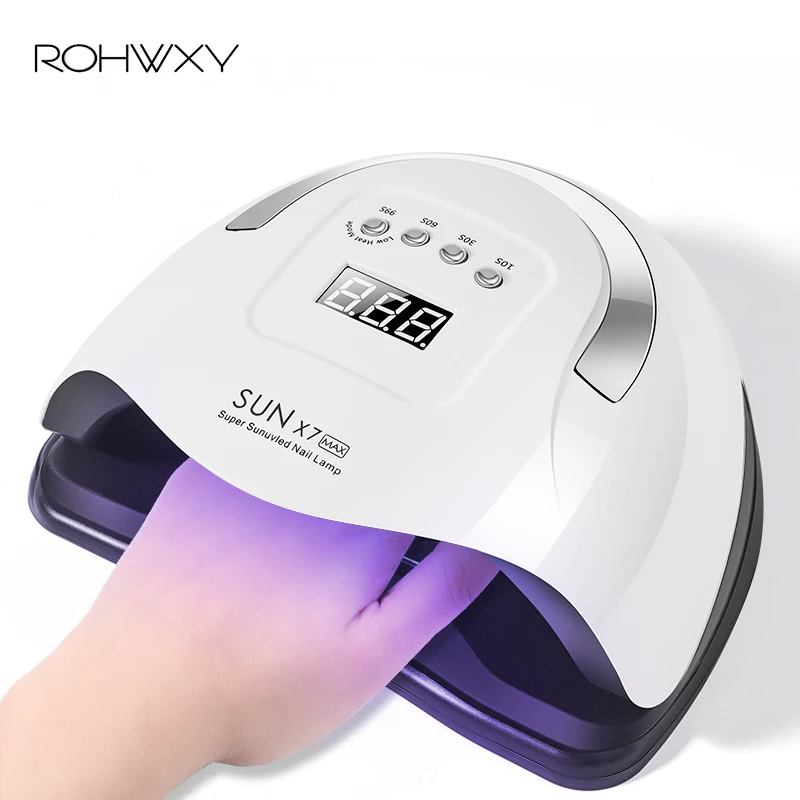 

ROHWXY 104W Nail Lamp For Manicure UV LED Nail Dryer Machine For Curing Gel SUN X7 Max Nail Ice Lamp For Nails Art Design Tools