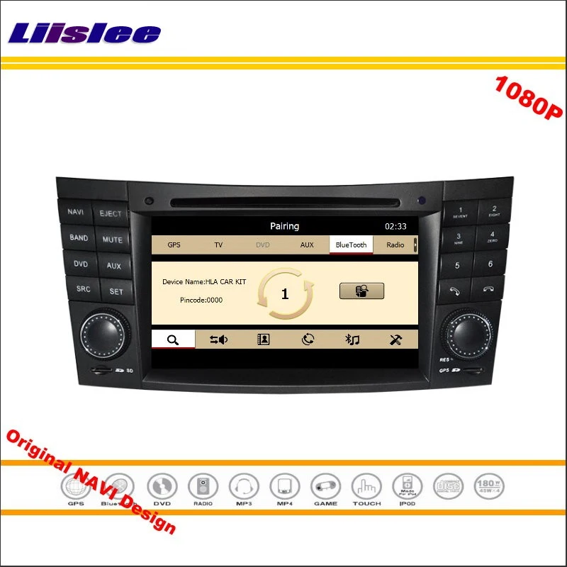 

For Mercedes Benz CLK W209 2005~2006 Car Radio CD DVD Player GPS Navigation 1080P HD Screen System Original NAVI Design