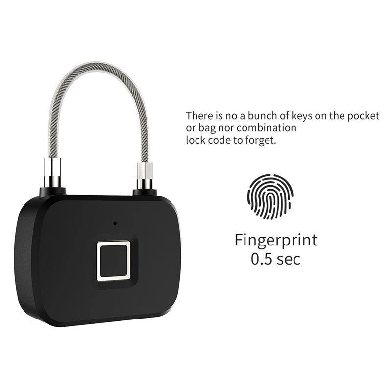 

L13 Fingerprint Lock Smart Keyless Anti-Theft Padlock for Travel Suitcase Bicycle R20