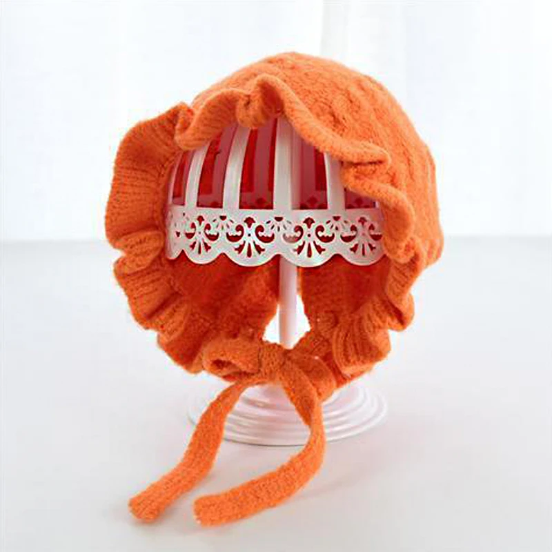 Шапка-бини осенне-зимняя вязаная для девочек от 0 до 3 месяцев 100% | Детская одежда и