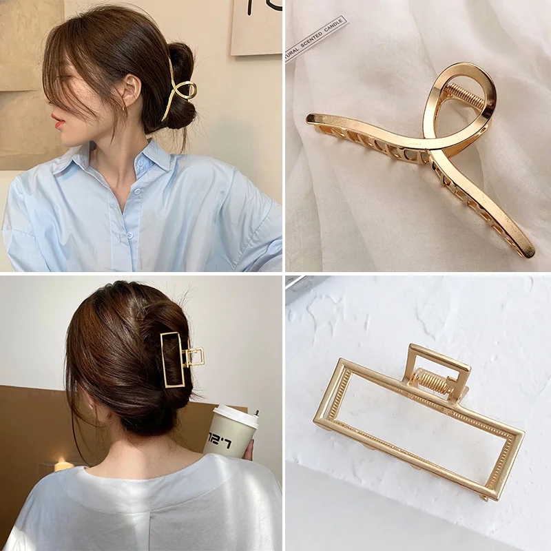 

1/2pcs Hair Claw Pearls Acrylic Hair Clips Metal Hairpin Makeup Hair Styling Barrettes for Women Hair Accessories