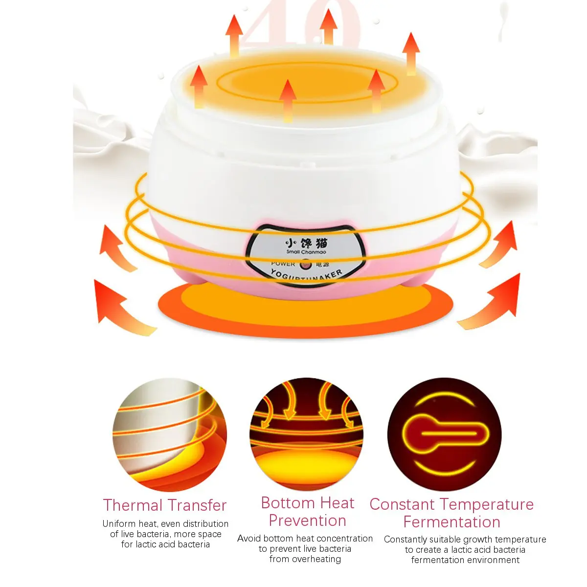 

1.0L Yogurt Machine Maker Household Fully Automatic Stainless Steel Small Yogurt Machine Kitchen Tools Stainless Steel Inner