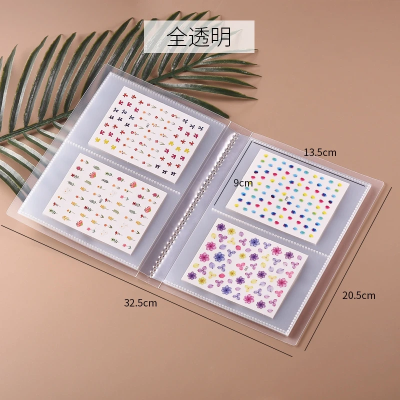 Органайзер для наклеек на ногти 20 листов водостойкий простой в использовании