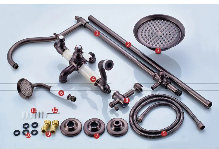 Новейший роскошный нефритовый декорированный Бронзовый Смеситель для душа с