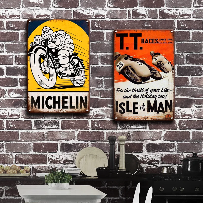 Lambretta Triumph мотоциклы металлическая настенная художественная жестяная вывеска