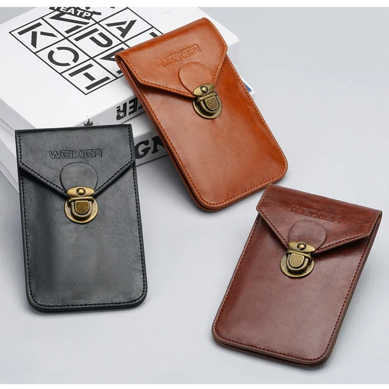 Мужская поясная сумка из искусственной кожи с несколькими отделениями |