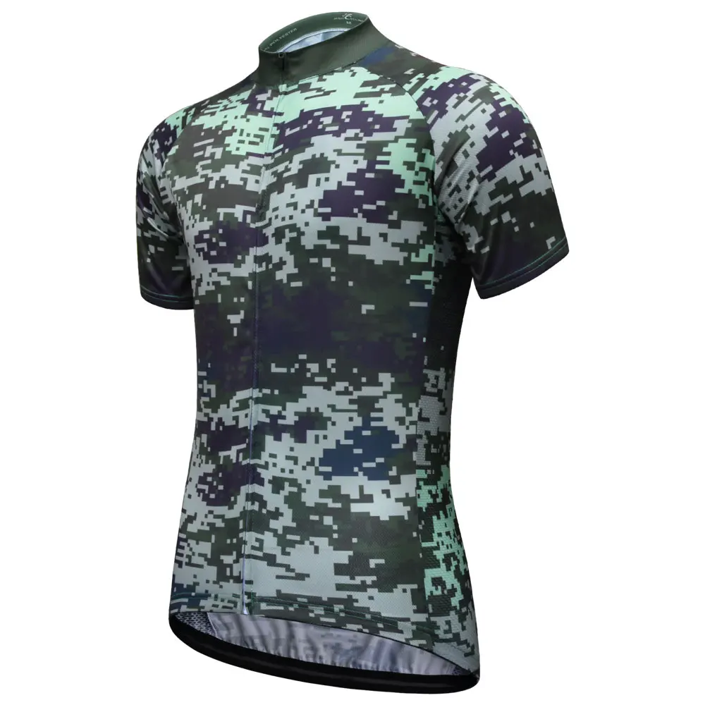 Джерси для велоспорта Мужская дышащая камуфляжная одежда спорта на открытом