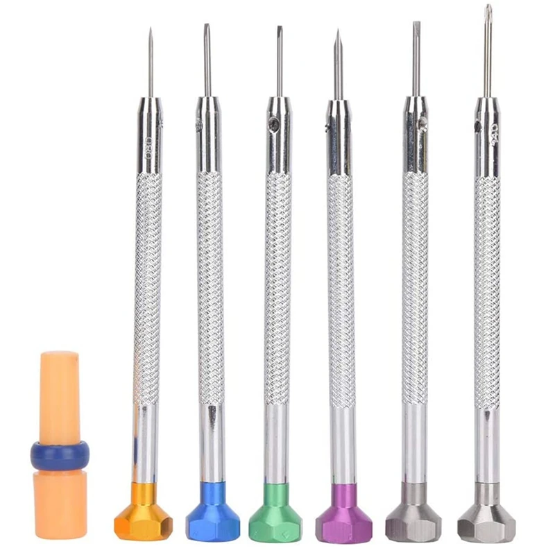 6Pcs Screwdriver Set Portable Watches Removal Repair Tools Kit for Watchmakers Repairing Jewelry Cameras