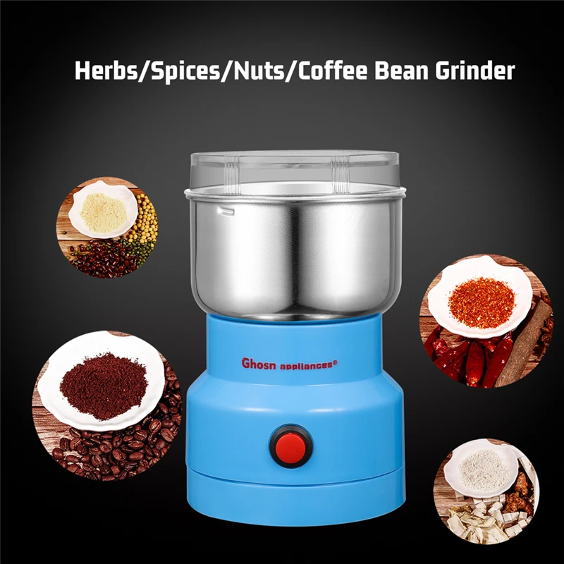110V/220V Electric Coffee Bean Grinder Home Spice Salt Pepper Herbs Nuts Spices Mill Multifunction Smash Machine | Бытовая техника