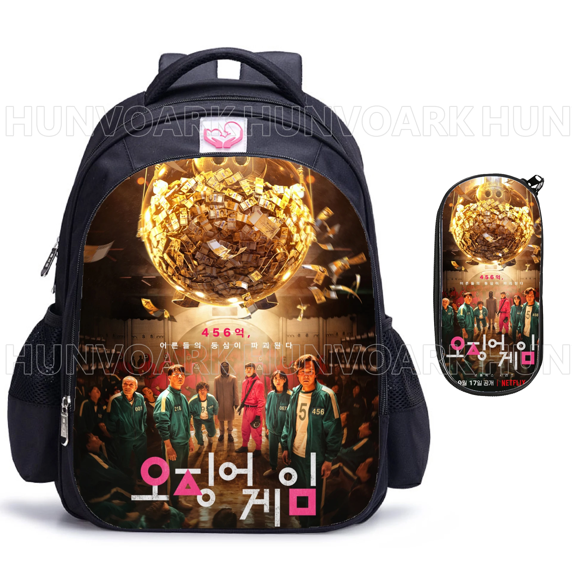 16 Inch Squid Game Children's School Backpacks for Girls&ampBoys Kids Cartoon Bags Large Capacity Backpack For | Багаж и сумки