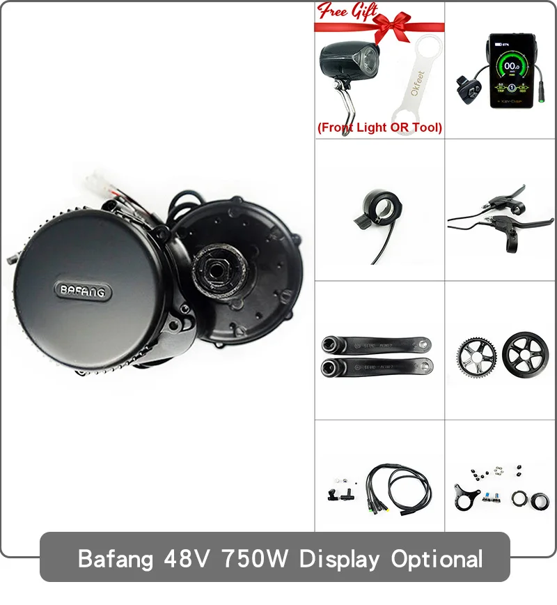 Bafang 8FUN 48V 750W мм G320 16Ah Li-Ion Батарея BBS02 светильник Шестерни Сенсор Цвет Дисплей Mid Мотор привода, фара для электровелосипеда в Conversion Kit