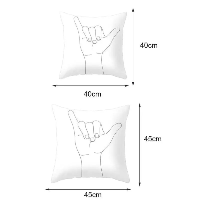 

Square Portrait cushion pillow covers Black and white printing home pillowcase Pinky Swear pillow sofa cushion cover