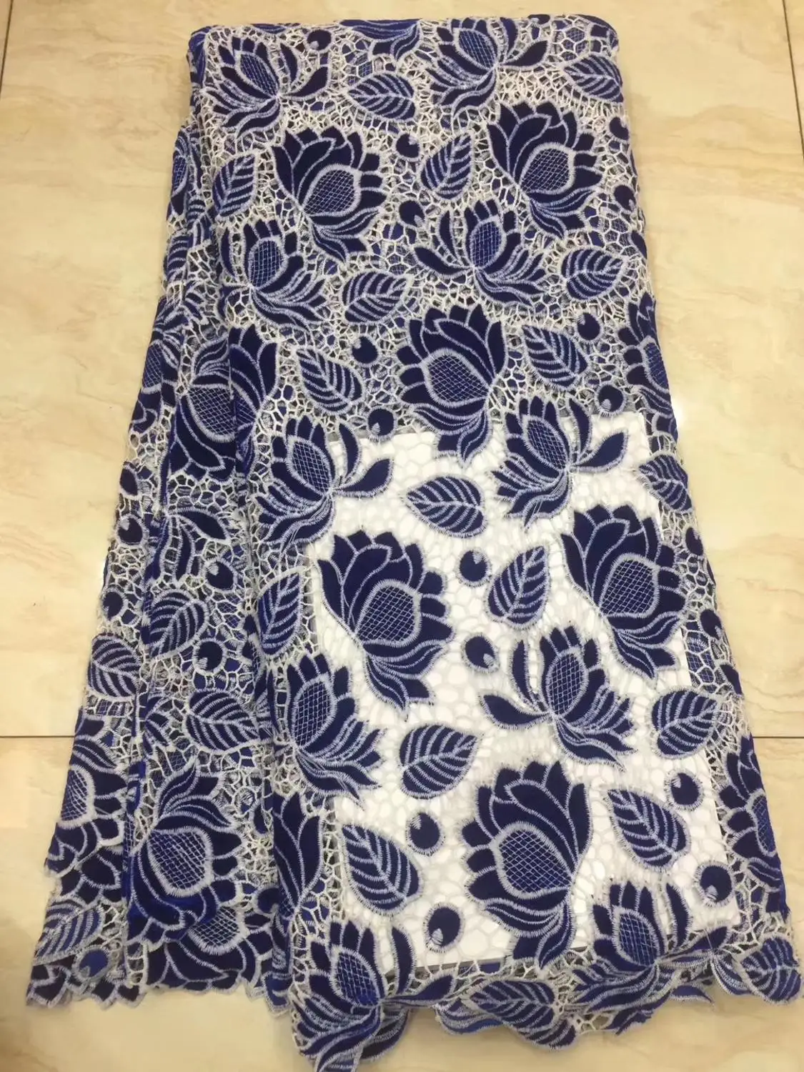 

Popular style guipure lace velvet lace fabric 5yards african velvet net lace fabric for women party dress JXJA201