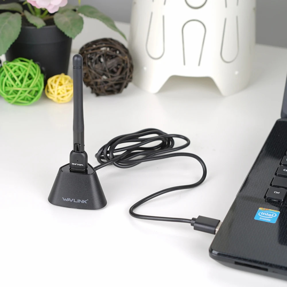 Wavlink USB WIFI адаптер 5 ГГц Wi Fi dongle 600 Мбит/с док станцией wifi антенна большой радиус