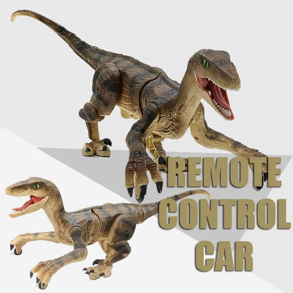 

2,4G динозавр RC умный Велоцираптор Raptor симуляция животных ходящий радиоуправляемый робот светильник вым звуком Электрический ходящий диноз...