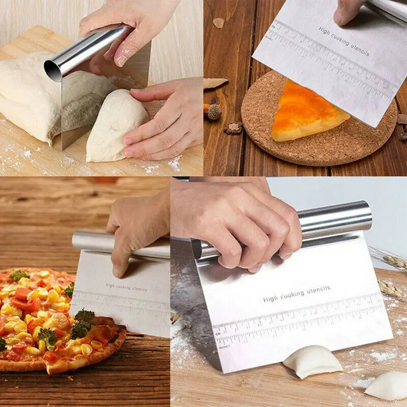 

Stainless Steel Dough Cutter Pastry Spatulas Pizza Scraper Fondant Cake Decoration Tools Kitchen Accessories Baking Cutters