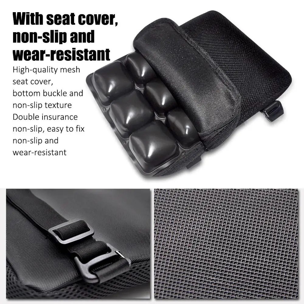 

Motorcycle Inflatable Seat Cushion Breathable Non-Slip Anti-Vibration Shock Air Cushion Pad Universal for Kawasaki Z800