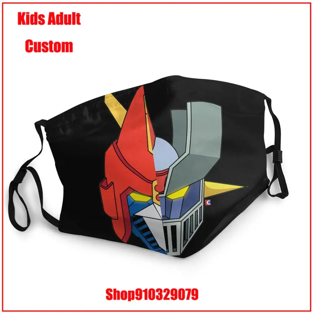 Многоразовая моющаяся маска Voltes V Mazinger Z Пылезащитная полумаска для лица с