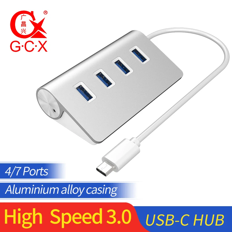 USB C концентратор 4 порта 7 портов Тип разветвитель алюминиевый корпус 3 0 для Macbook Pro