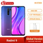 Смартфон Xiaomi Redmi 9, глобальная версия дюйма, NFC, Helio G80, 32 ГБ, 64 ГБ, FHD + экран 6,53 дюйма, четыре камеры 13 МП с ии, 5020 мА  ч